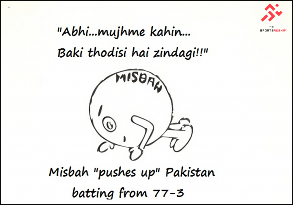 Misbah 'pushed up' Pakistan from 77-3