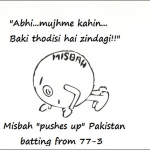 Misbah 'pushed up' Pakistan from 77-3