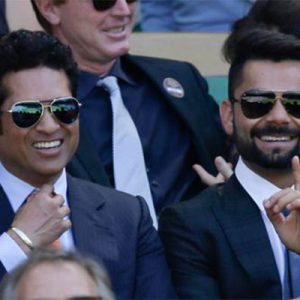 Virat Kohli and Sachin Tendulkar