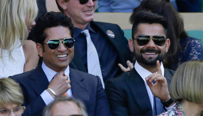 Virat Kohli and Sachin Tendulkar