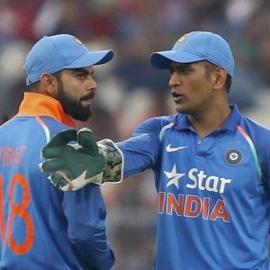 MS Dhoni and Virat Kohli Credits: Hindustan Times