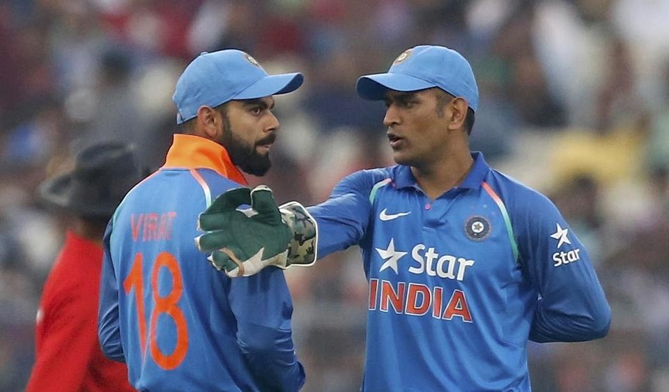 MS Dhoni and Virat Kohli Credits: Hindustan Times