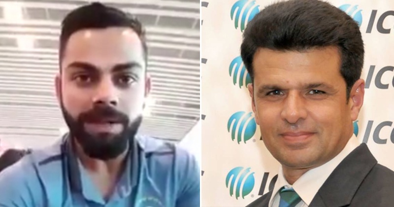 Virat Kohli and Aleem Dar Source: IndiaTimes