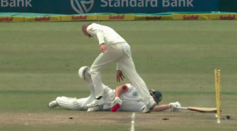 Nathan Lyon dropping the ball on AB de Villiers