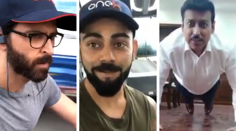 Virat Kohli and Hrithik Roshan accept HumFitTohIndiaFit challenge
