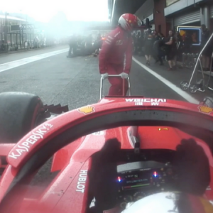 Vettel cursing his team during Spa