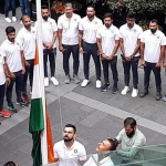 Indian team celebrating Independence Day in England