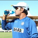 MS Dhoni and Shoaib Malik greet each other during practice