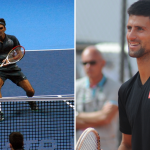 Djokovic hits Federer are on the ass