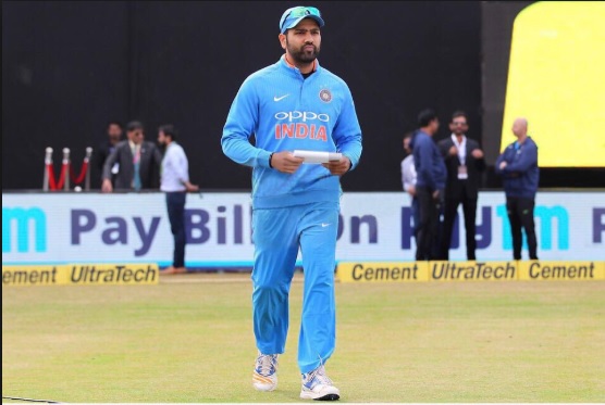 Rohit Sharma celebrates after Fakhar Zaman dismissal