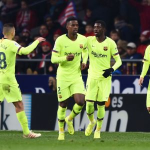 Ousmane Dembele scores the equaliser