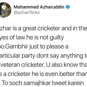 Azharuddin's controversial reply to Gambhir