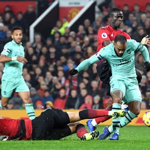 Aubameyang on Rojo's own goal