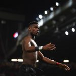 Pogba practised his goal celebration