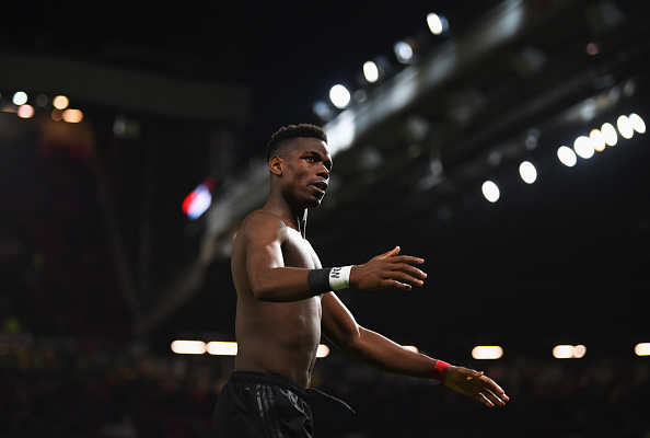 Pogba practised his goal celebration