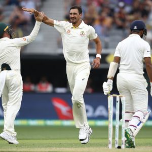 Starc pulls down Lyon's shorts