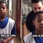 Young fan reacts to Ozil