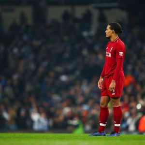 van Dijk's reaction to Vincent Kompany