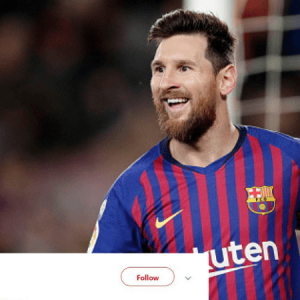 Sevilla tweet about Lionel Messi