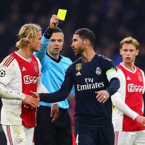 Sergio Ramos yellow card