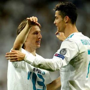 Cristiano Ronaldo and Luka Modric