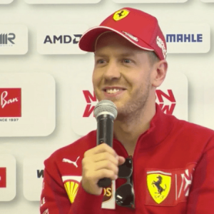 Sebastian Vettel hilariously reacts to saying Sauber instead of Alfa Romeo