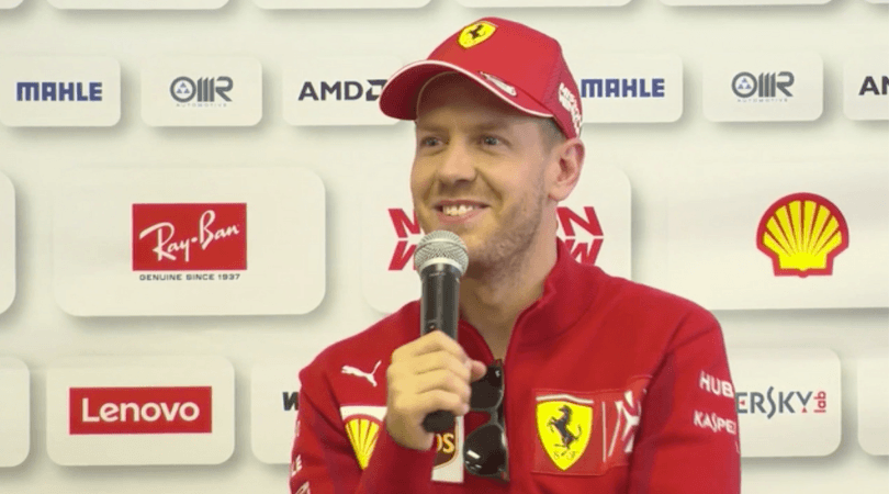 Sebastian Vettel hilariously reacts to saying Sauber instead of Alfa Romeo