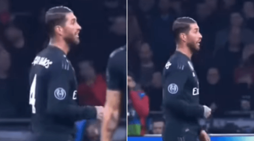 sergio ramos yellow card