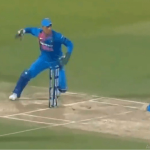 MS Dhoni affects two run-outs on one delivery