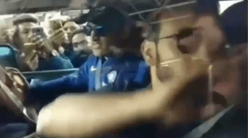 Dhoni drives Kedar Jadhav and Rishabh Pant