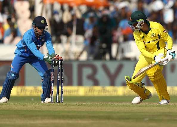 Dhoni stumps Peter Handscomb off Kuldeep Yadav