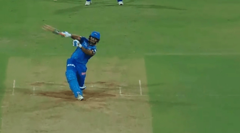 Rishabh Pant's helicopter shot and one-handed six