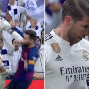 sergio ramos messi fight