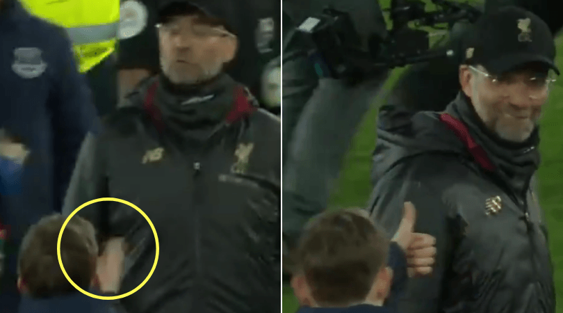 everton ballboy klopp