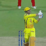 MS Dhoni's six hits roof vs RCB