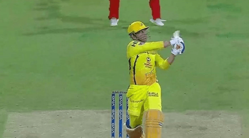 MS Dhoni's six hits roof vs RCB