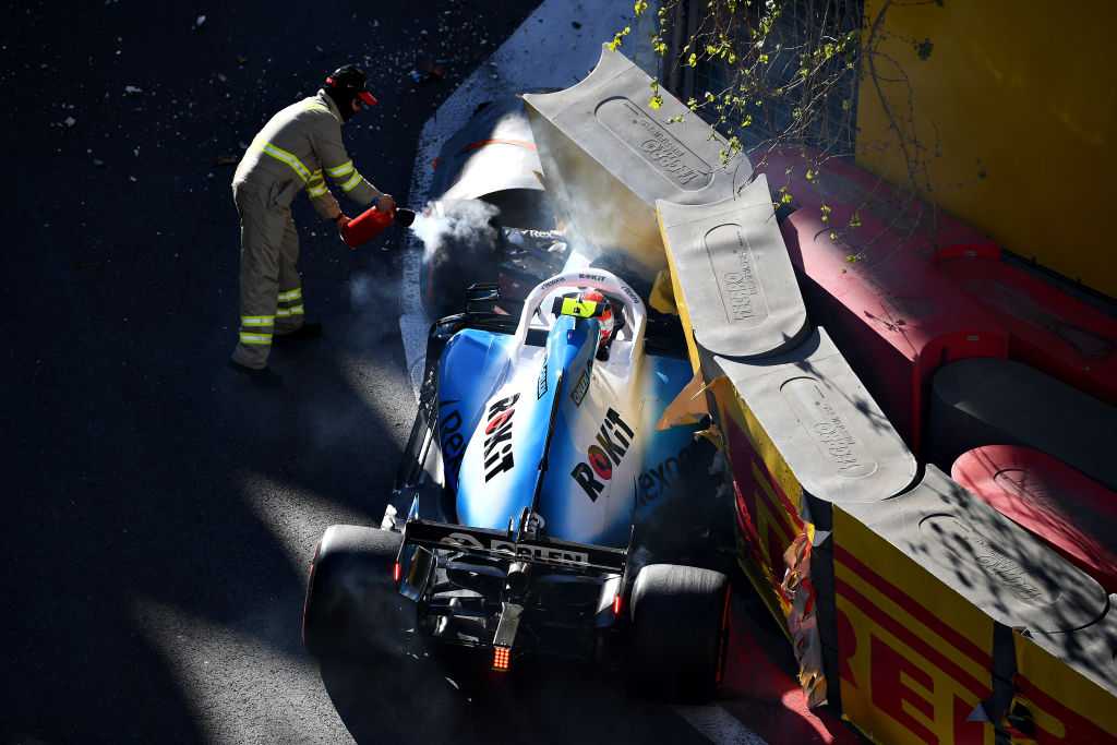 Robert Kubica crash at Azerbaijan GP: Williams driver crashes into wall at castle section