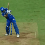 Hardik Pandya emulates MS Dhoni's Helicopter shot