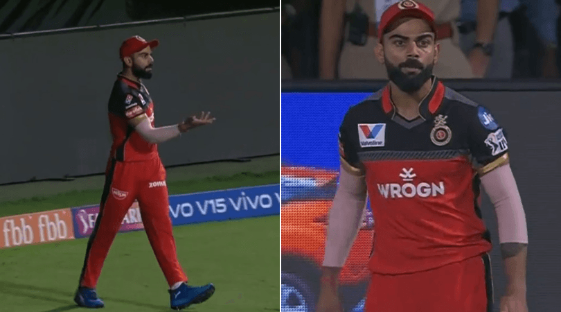 Virat Kohli's angry gesture towards Ravi Ashwin