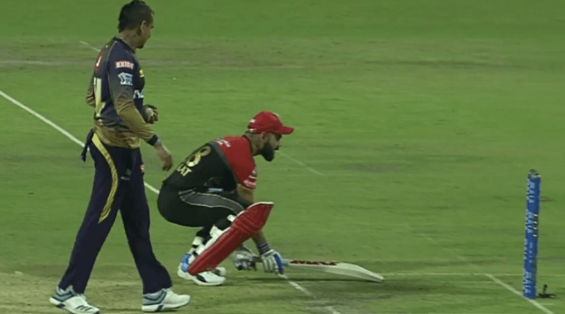 Sunil Narine attempts to mankad Virat Kohli