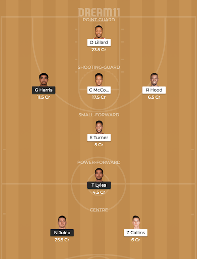 DEN vs POR Dream 11 Prediction