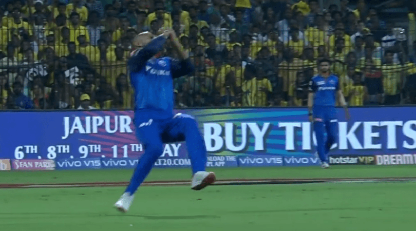 Shikhar Dhawan catch vs CSK