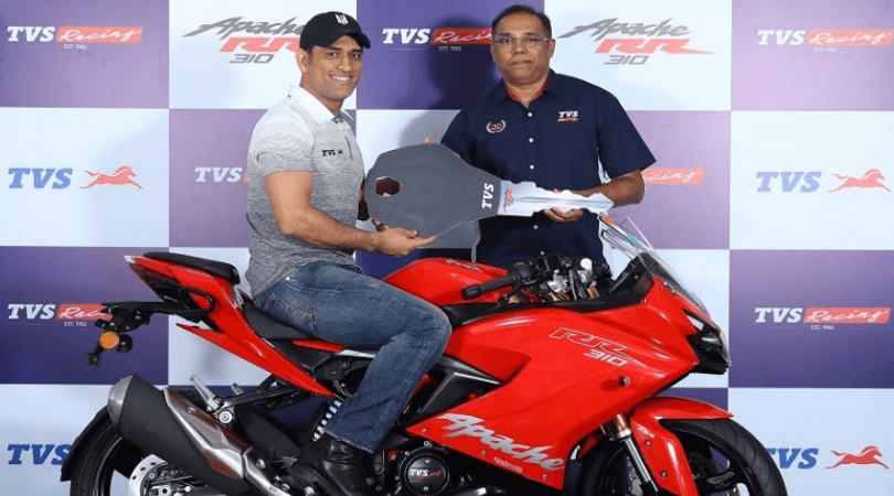 MS Dhoni launches TVS Apache RR 310 priced at 2.27 lakh