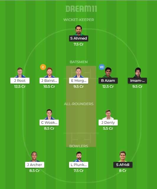 PAK vs ENG Dream 11 Prediction