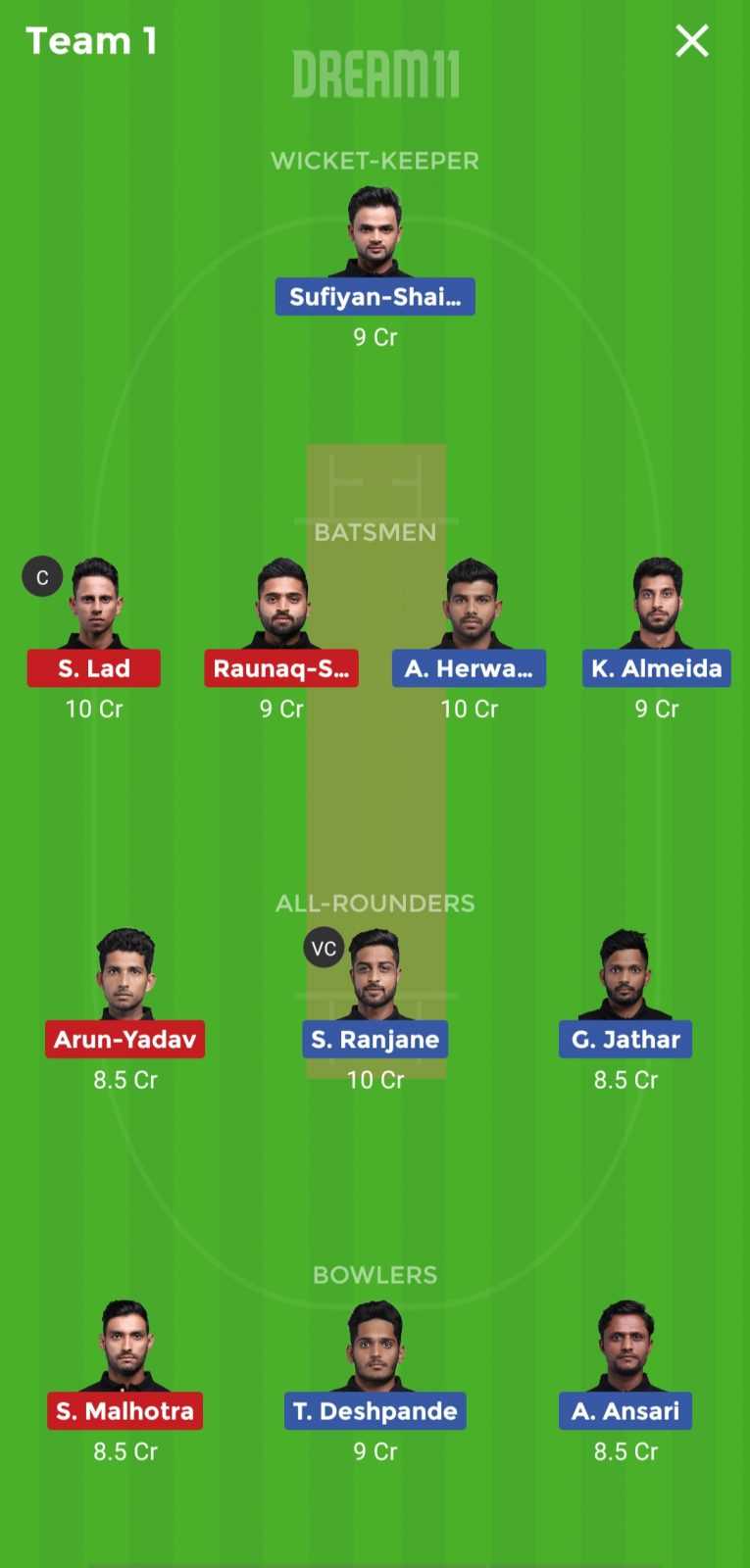 AA vs SPL Dream 11