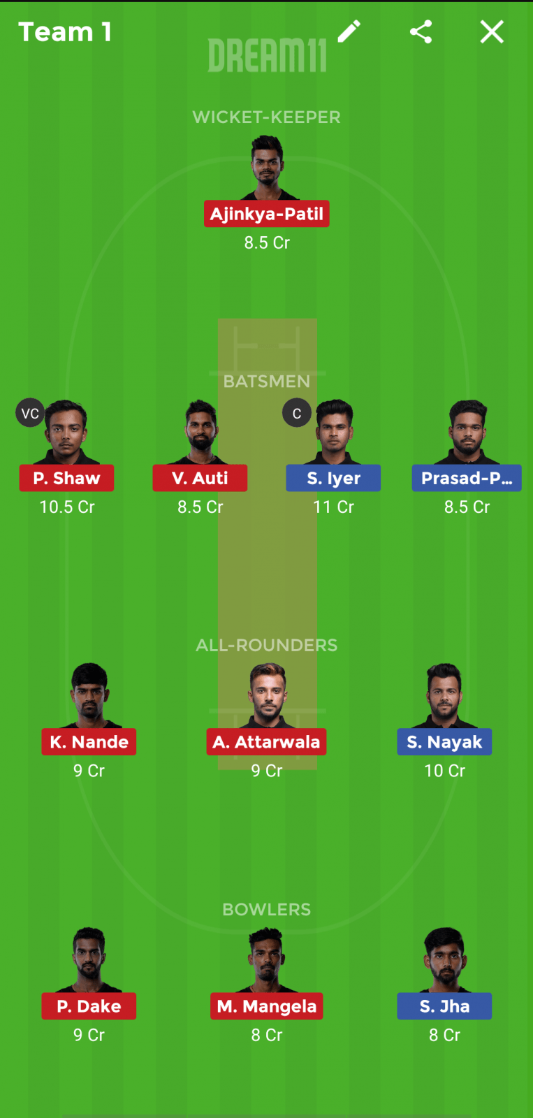 NBB vs NMP Dream 11