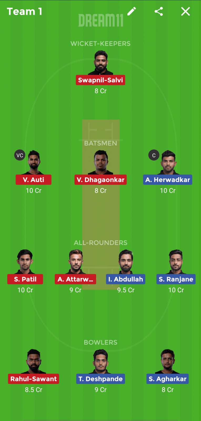 AA vs NMP Dream 11 Prediction
