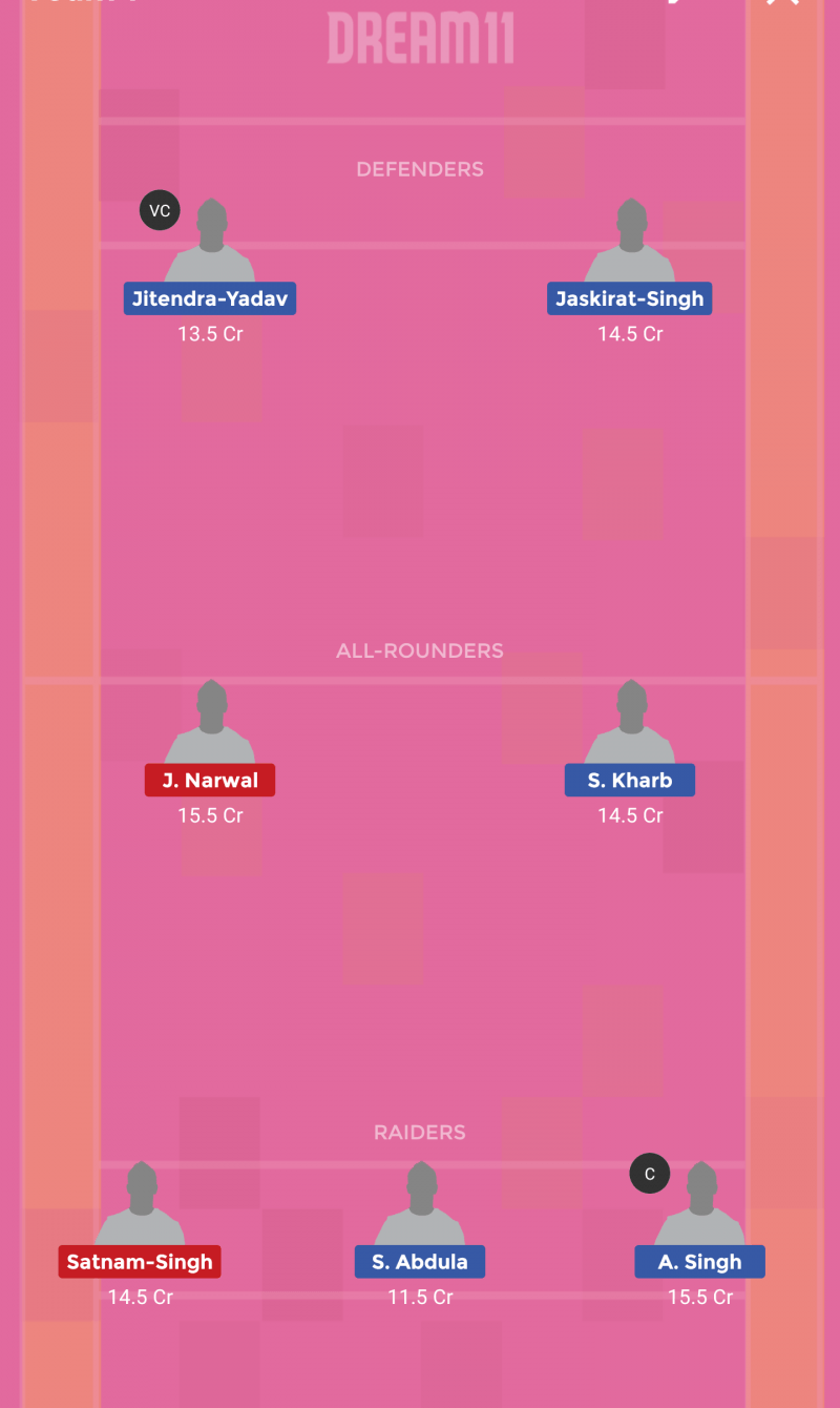 PNP vs HRH Dream 11