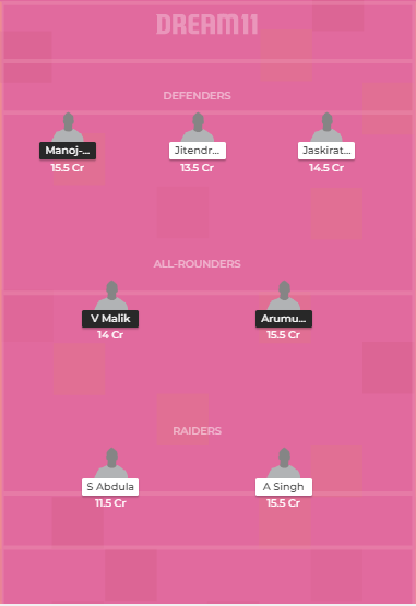 BR vs PNP Dream 11