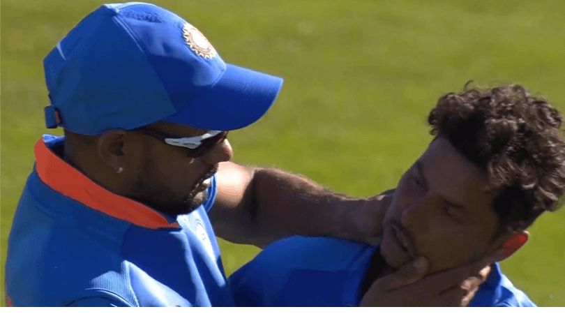 Kuldeep Yadav and Shikhar Dhawan involved in hilarious celebration after Mahmadullah's wicket